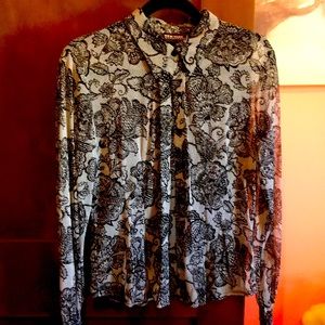 Sheer button down blouse